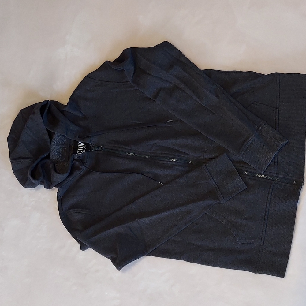 🍂4xHP🍂 VICTORIA SPORT Victoria's Secret Charcoal Grey Full Zip Hoodie